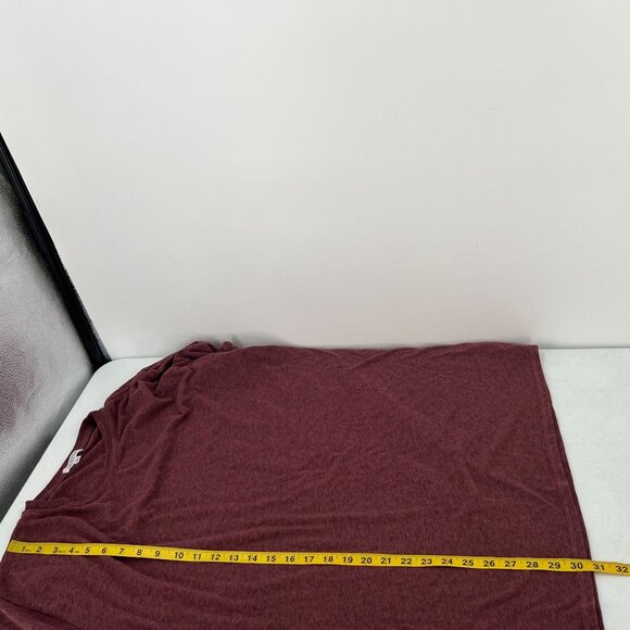 Gustin Men's XL Pocket T-Shirt Burgundy Heather Tri-Blend Crewneck Made in USA - Picture 5 of 8